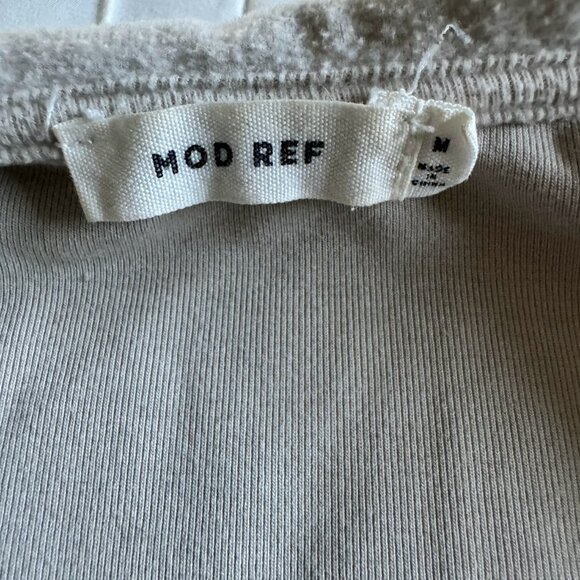 Mod Ref Womans Cream Button Collared Pullover Long Sleeve Top - Picture 2 of 7